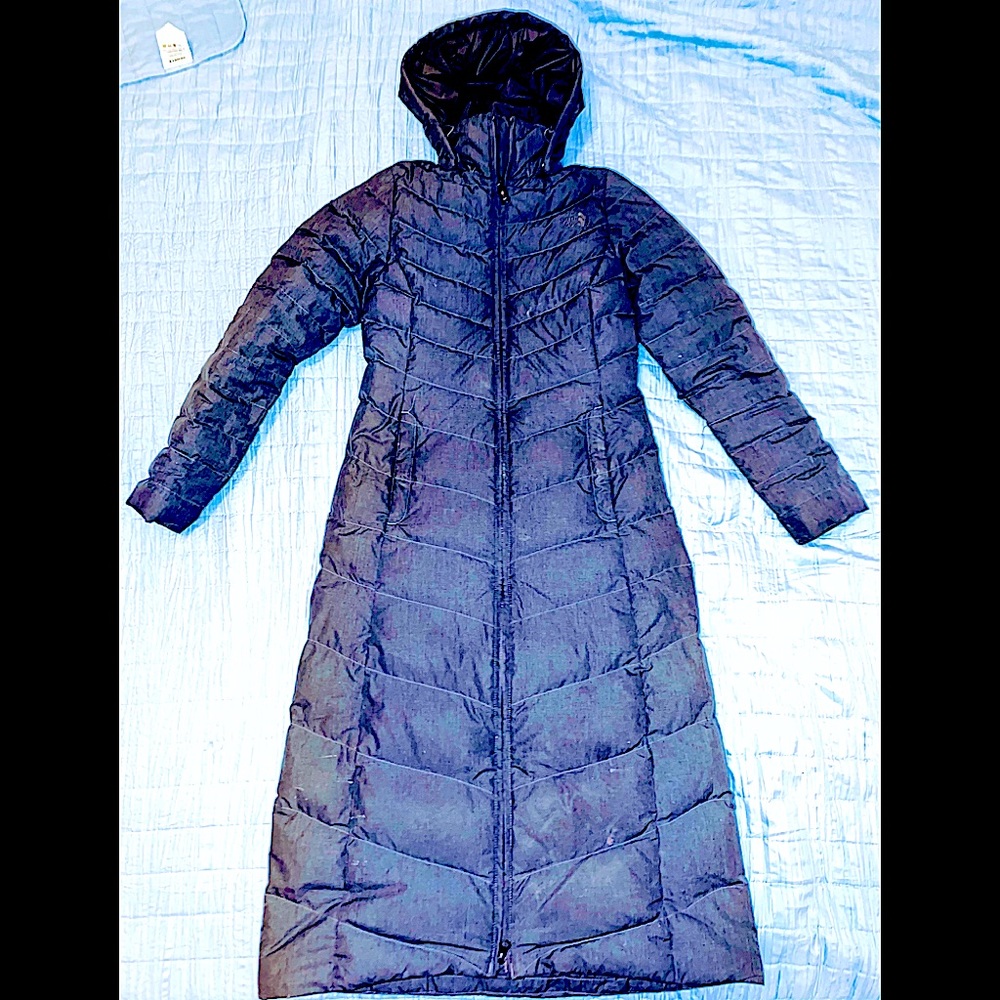 North Face✨Dark Gray Long Warm 700 Down Coat EUC💯
